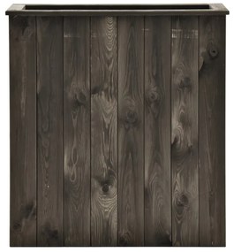 vidaXL Plantenbak verhoogd 74x32x80 cm massief grenenhout donkergrijs