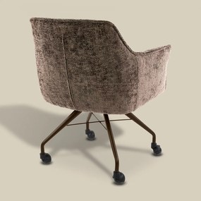 Raster Armstoel Met Wieltjes Taupe