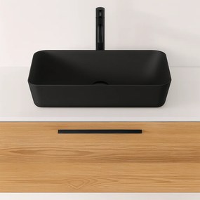 Sanigoods Aqualis keramische waskom 60x40cm mat zwart