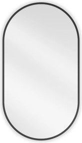 Mexen Loft ovale badkamerspiegel 80 x 45 cm, zwarte lijst - 9851-080-045-000-70