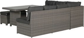 Garden Impressions Lapa lounge dining set 5-delig - grijs