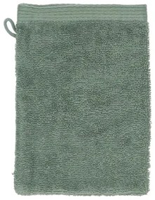 Washandje, Recycled katoen, Groengrijs, 15 x 21 cm