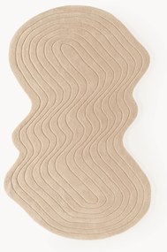 Handgetuft wollen vloerkleed Aliza in organische vorm