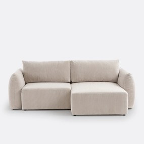 Corduroy hoekslaapbank met koffer, EDITH