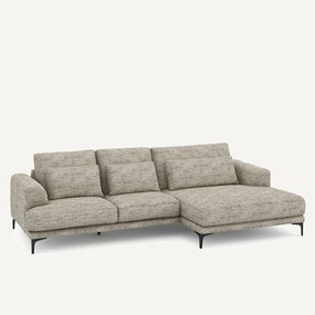 XL hoekbank rechts in gestippelde visgraatstof, MARSILE