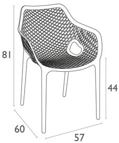 Siesta  Tuinstoel - Air XL - Zwart - Siesta