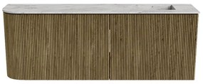 Mondiaz Joya DLux 110cm toiletmeubel ronding links dusk met wastafel faye rechts 1 kraangat glace