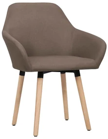 vidaXL Eetkamerstoelen 2 st stof bruin