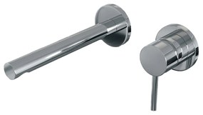 Brauer Chrome Edition ColdStart wastafelkraan inbouw rechte uitloop en rozetten model A1 chroom