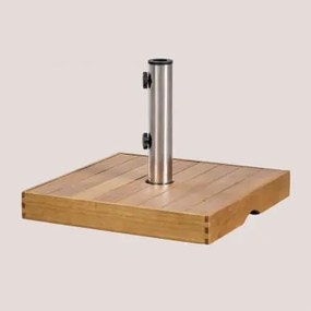 Vierkante Parasolvoet (48x48 Cm) In Hout Canco Natuurlijk & 48 X 48 Cm & Vierkant - Sklum
