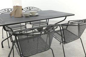 Royal Garden Elegance stapelbare tuinset strekmetaal 160x90 cm.