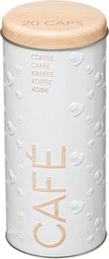 5Five Koffiepads bewaarblik - 18x8 cm - Ruimte voor 20 pads