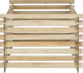 Practo Garden tuincomposter hout hout - Compostvaten en tuinovens - 100x100x70cm - 530 liter