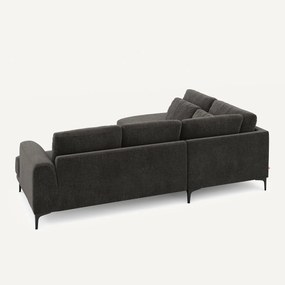 Hoekbank links fluweel chenille Marsile