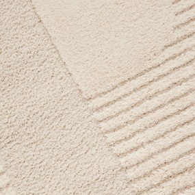 Rond vloerkleed, geometrisch reliëfpatroon, LODGO
