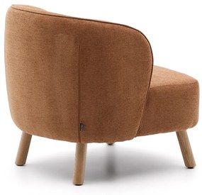 Kave Home Ulit Fauteuil Terra Chenille Met Houten Pootjes