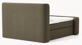 Bouclé boxspring bed Perla