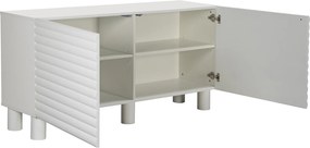Mat Wit Dressoir Met Strepen 150 Cm - 150x40x75cm.