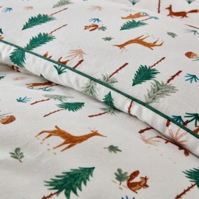 Kinderdekbedovertrek, flanel, dierenprint, GRIZZLY