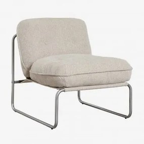 Beklede Fauteuil Matilda Bouclé Natuurlijke Kleuren - Sklum