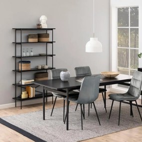 Zwarte Plankenkast - 94x27x172cm.