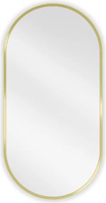 Mexen Loft ovaal badkamer spiegel 80 x 40 cm, gouden frame - 9851-080-040-000-50