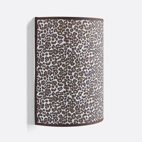 Katoenen wandlamp met luipaardprint Aretha