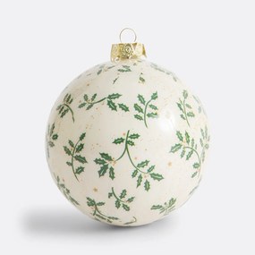 Set van 24 kerstballen met bladprint, Caspar