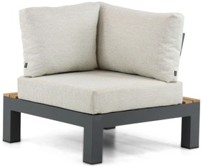 Loungeset 6 personen Aluminium/Teak Grijs Lifestyle Garden Furniture Vittoria