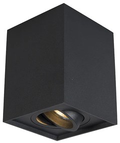 Smart Spot / Opbouwspot / Plafondspot zwart verstelbaar incl. wifi GU10 - Quadro Up Modern, Design GU10 vierkant Binnenverlichting Lamp
