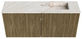 Mondiaz Joya DLux 90cm toiletmeubel dusk met wastafel faye rechts 1 kraangat frappe