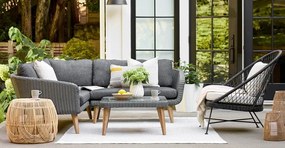 Garden Interiors Hoek Loungeset  - MIRA - Wicker - Donkergrijs - Garden Interiors