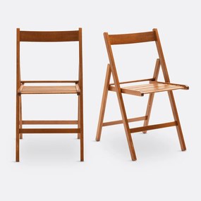 Set van 2 klapstoelen, massief beuken, Yoann