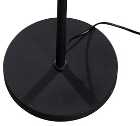 Vloerlamp zwart met ovale linnen kap wit 50cm - Parte Modern E27 rond Binnenverlichting Lamp