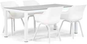 Tuinset 4 personen 180 cm Kunststof Wit Hartman Sophie