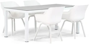 Tuinset 4 personen 180 cm Kunststof Wit Hartman Sophie