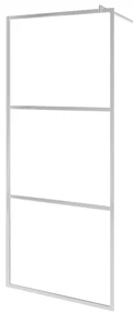 vidaXL Inloopdouchewand halfmat 100x195 cm ESG-glas