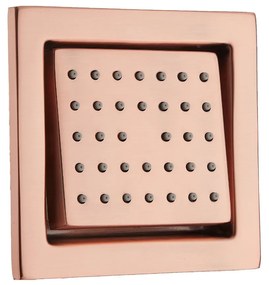 Saniclear Copper inbouw massage jet vierkant geborsteld koper