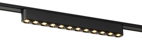 LED Moderne plafondlamp zwart voor railsysteem 1-fase 12W 3000K - Magnetic Puntua Modern Binnenverlichting Lamp