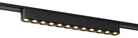 Moderne plafondlamp zwart voor railsysteem 1-fase 12W 3000K - Magnetic Puntua