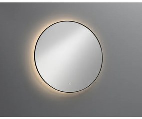 Royal Plaza Merlot spiegel 60x60cm Rond led verlichting geintegreerd IP44 Glas Goud mat
