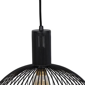 Design ronde hanglamp zwart 40 cm - Dos Modern E27 Binnenverlichting Lamp