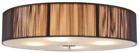Stoffen Klassieke plafondlamp antraciet 50 cm - Rope Modern E27 cilinder / rond rond Binnenverlichting Lamp
