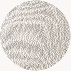 Rond handgemaakt laagpolig wollen vloerkleed Lyon