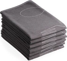 Theedoek hip bestek – 6 stuks – 50×70 – grijs