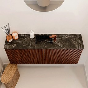 Mondiaz Joya DLux 100cm toiletmeubel ruby met wastafel faye midden 1 kraangat lava