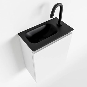 Mondiaz Ture 40cm toiletmeubel talc met wastafel urban links 1 kraangat