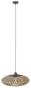 Oosterse hanglamp zwart bamboe 50 cm - Ostrava