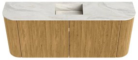 Mondiaz Joya DLux 105cm toiletmeubel ronding links/rechts oak met wastafel faye midden 1 kraangat ostra