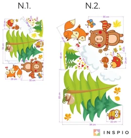 INSPIO Muursticker - Dieren in het bos